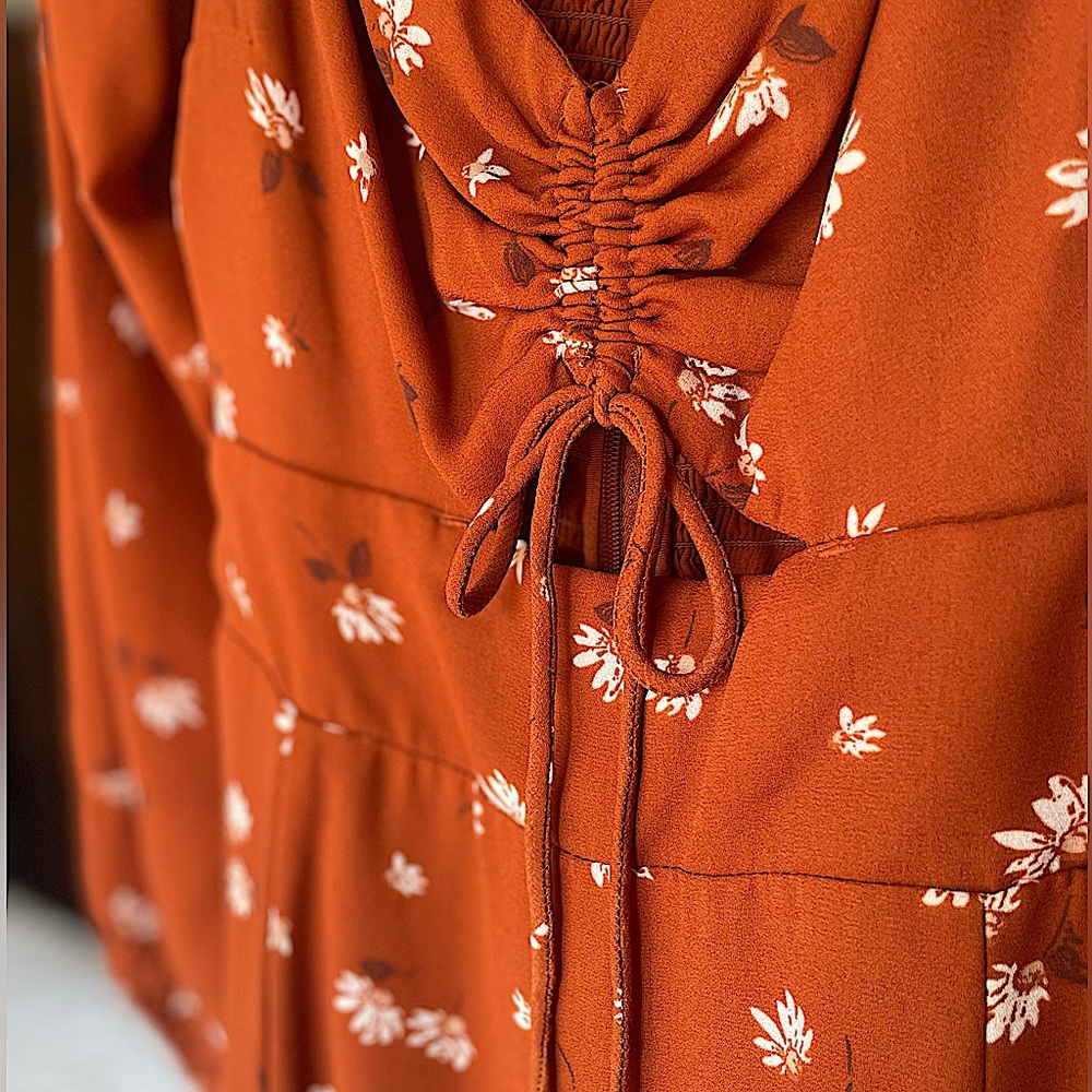 🍁 Abercrombie & Fitch Burnt Orange Mini Dress 🍁 Cottagecore 🍁 Size M 🍁